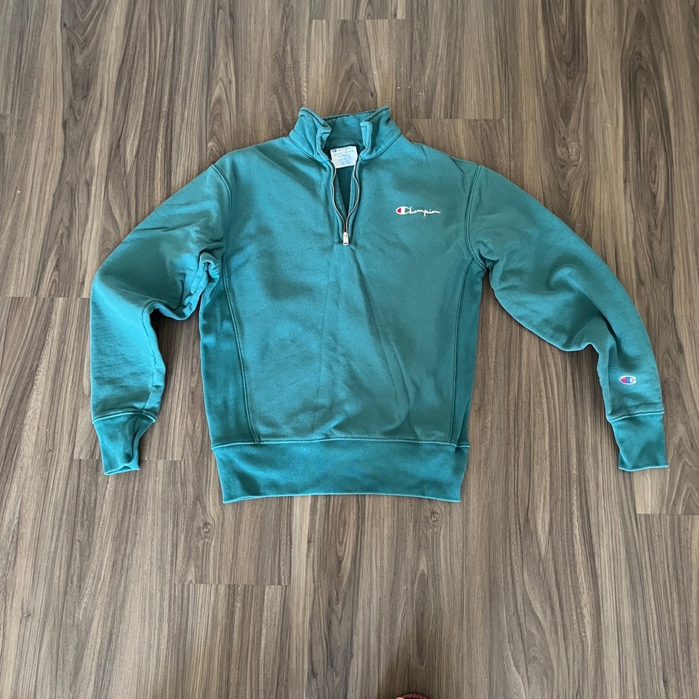 Champion teal quarter zip